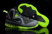 nike lebron 9 pas cher chaussure femmes nouveau gris noir vert